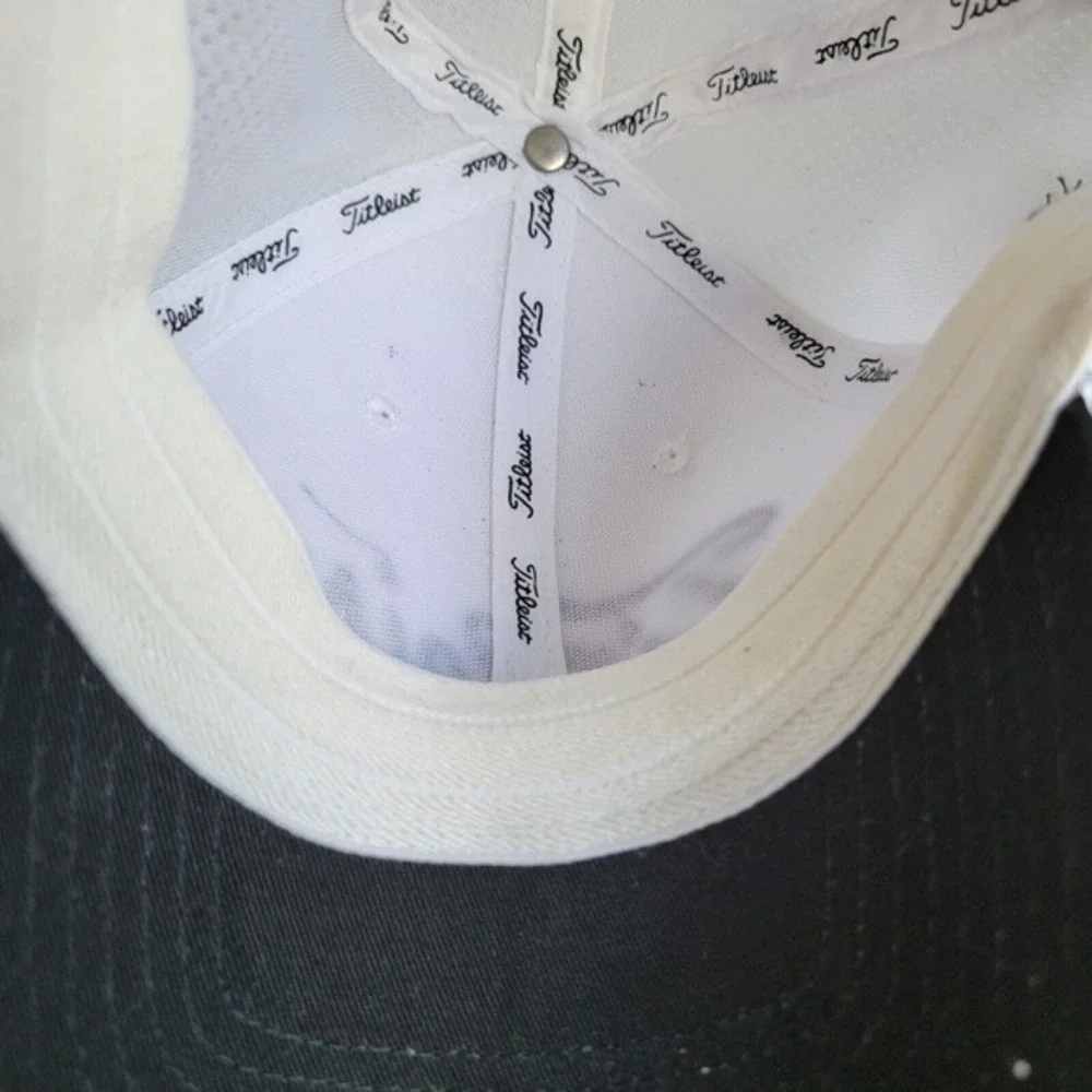 Titleist FootJoy FJ Golf Hat Cap Logo White‎ Black New Era Size Medium Large